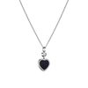 Happy Hearts Ethical White Gold Diamond Aventurine Pendant Necklace