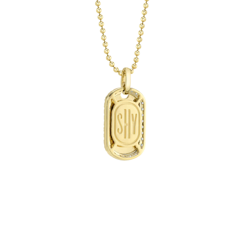 14K Yellow Gold, Diamond, & Emerald Pendant