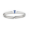 Procida 18K White Gold Sapphire & Diamond Pavè Bangle Bracelet