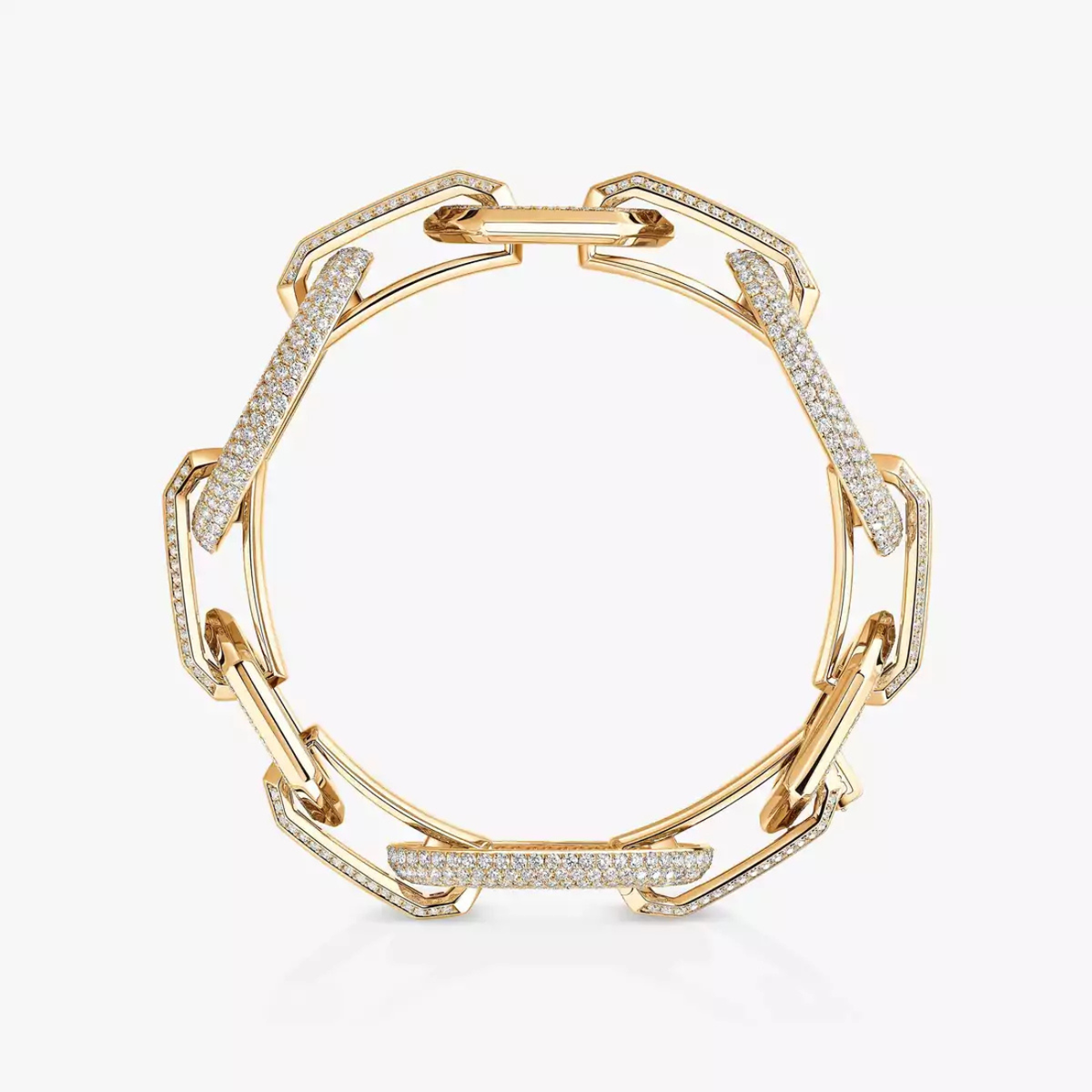 Messika Jewelry - Groove 18K Yellow Gold Diamond Bracelet | Manfredi Jewels