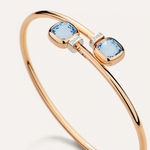Nudo 18K Rose Gold Diamond & Sky Blue Topaz Mini Bangle
