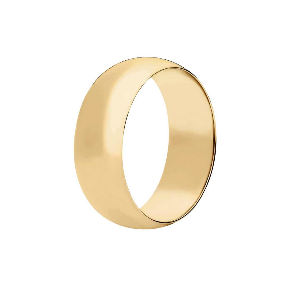 Benchmark Wedding Rings - 14K Yellow Gold European Comfort Fit 8.0 Wedding Band Ring | Manfredi Jewels