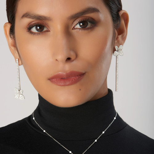 Heart to Earth 18K White Gold Diamond Single Earring