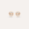 Pom Pom Dot 18K Rose Gold Diamond Pavé Button Earrings