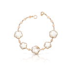 Bon Ton Joli 18K Rose Gold Lunaire Mother of Pearl Diamond Flower Bracelet