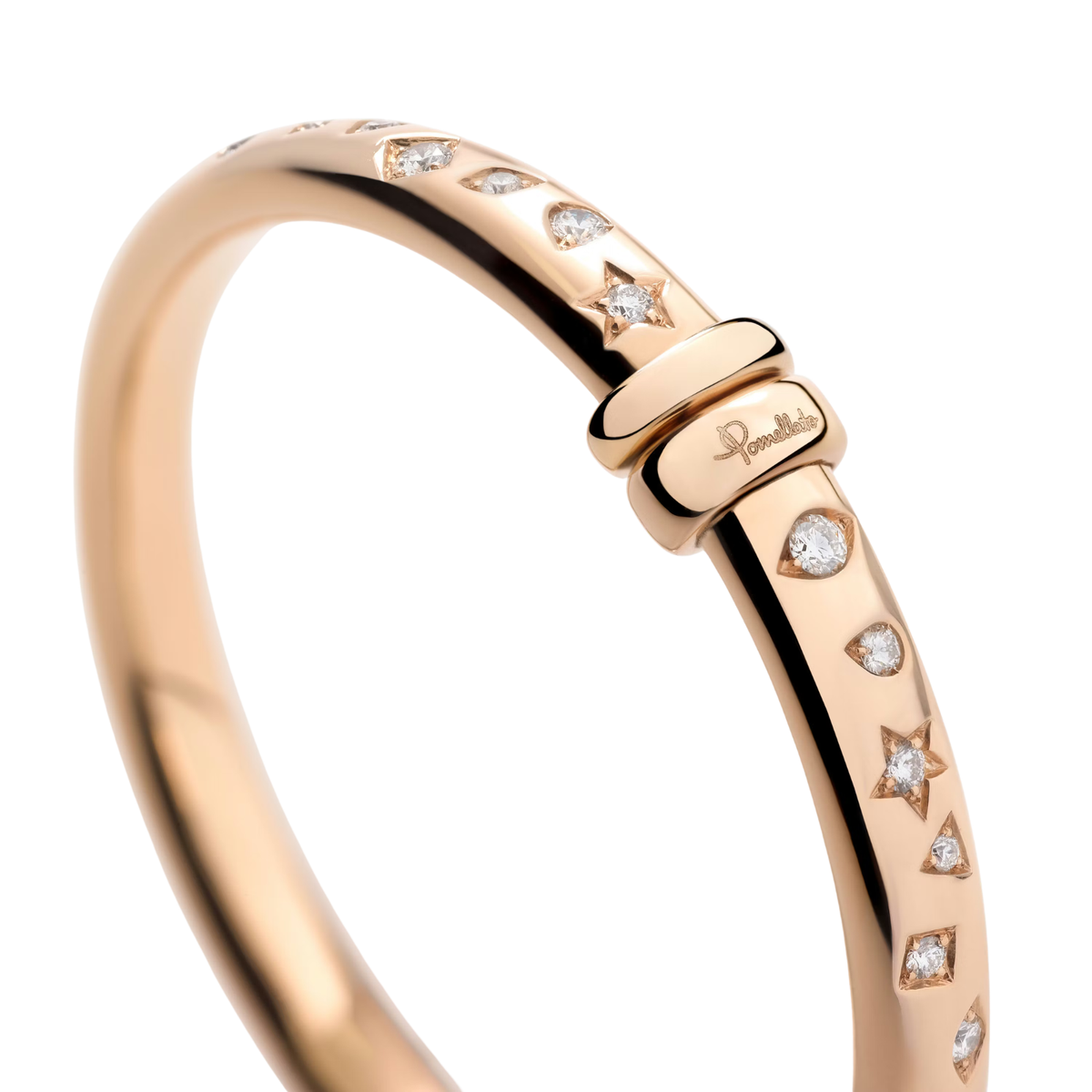 Pomellato Jewelry - 18K Rose Gold & Diamond Iconica Bangle Bracelet | Manfredi Jewels