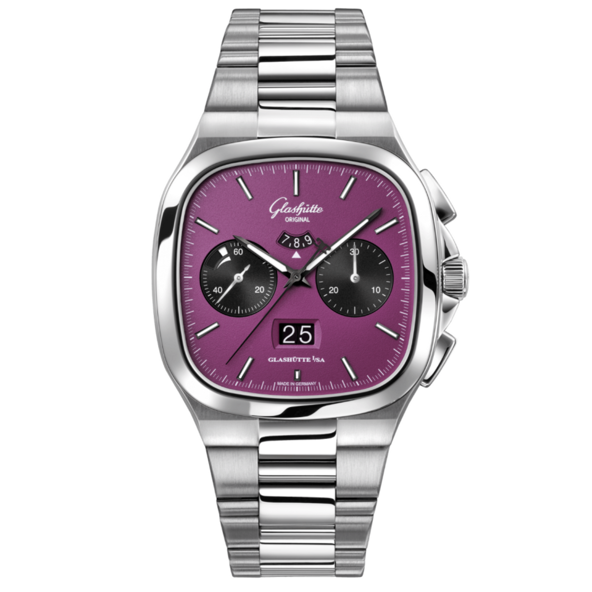 Glashütte Original Watches - SEVENTIES CHRONOGRAPH PANORAMA DATE PLASMA PURPLE | Manfredi Jewels