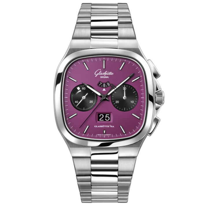 Glashütte Original Watches - SEVENTIES CHRONOGRAPH PANORAMA DATE PLASMA PURPLE | Manfredi Jewels
