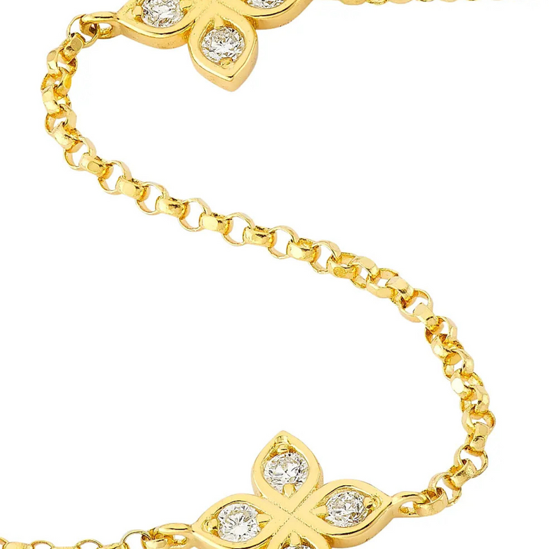 18K Yellow Gold & Diamond Love By The Yard Bracelet