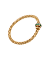 Solo 18K Yellow Gold, Diamond, & Emerald Flex'it Bracelet