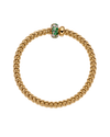 Solo 18K Yellow Gold, Diamond, & Emerald Flex'it Bracelet