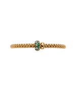 Solo 18K Yellow Gold, Diamond, & Emerald Flex'it Bracelet