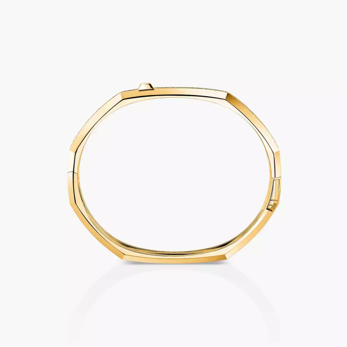 18K Yellow Gold Diamond Pavé Moderniste Bracelet Size Medium