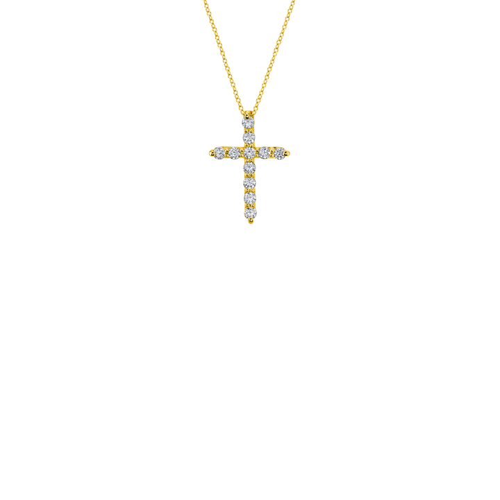 18K Yellow Gold Diamond Set Cross - 0.23ctw