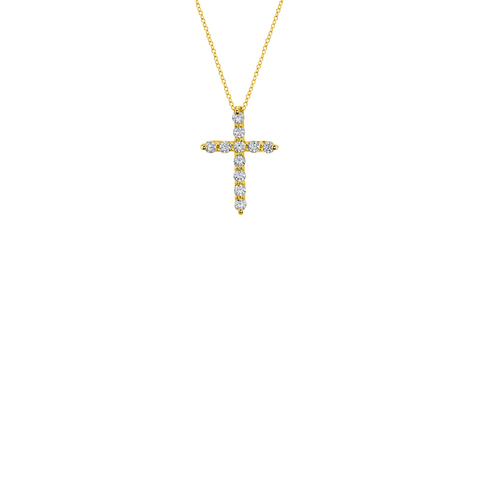 18K Yellow Gold Diamond Set Cross - 0.23ctw