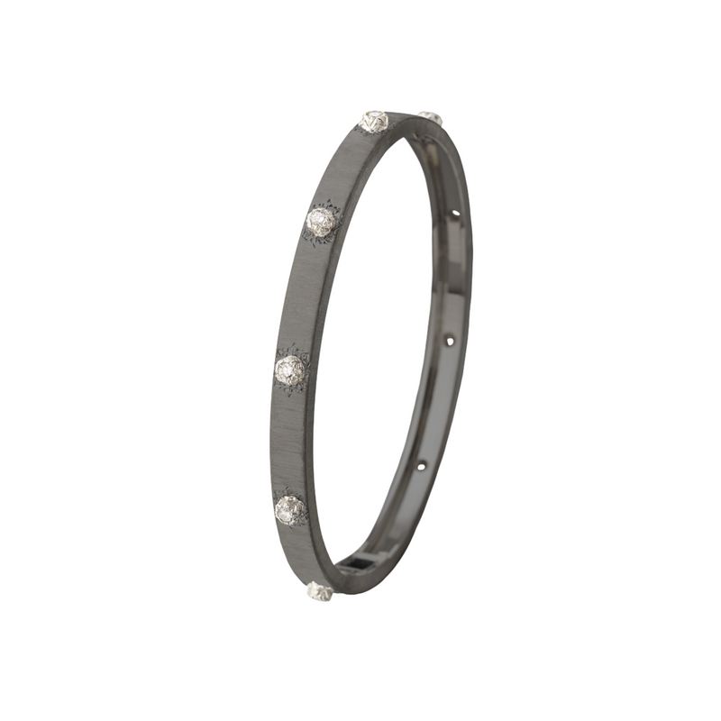 Macri 18K White Gold & Diamond Bangle