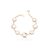 Bon Ton Joli 18K Rose Gold Lunaire Mother of Pearl Diamond Flower Bracelet