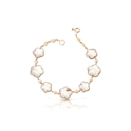 Bon Ton Joli 18K Rose Gold Lunaire Mother of Pearl Diamond Flower Bracelet
