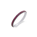 Eternal 14K White Gold 0.73 ct Ruby Eternity Band Ring