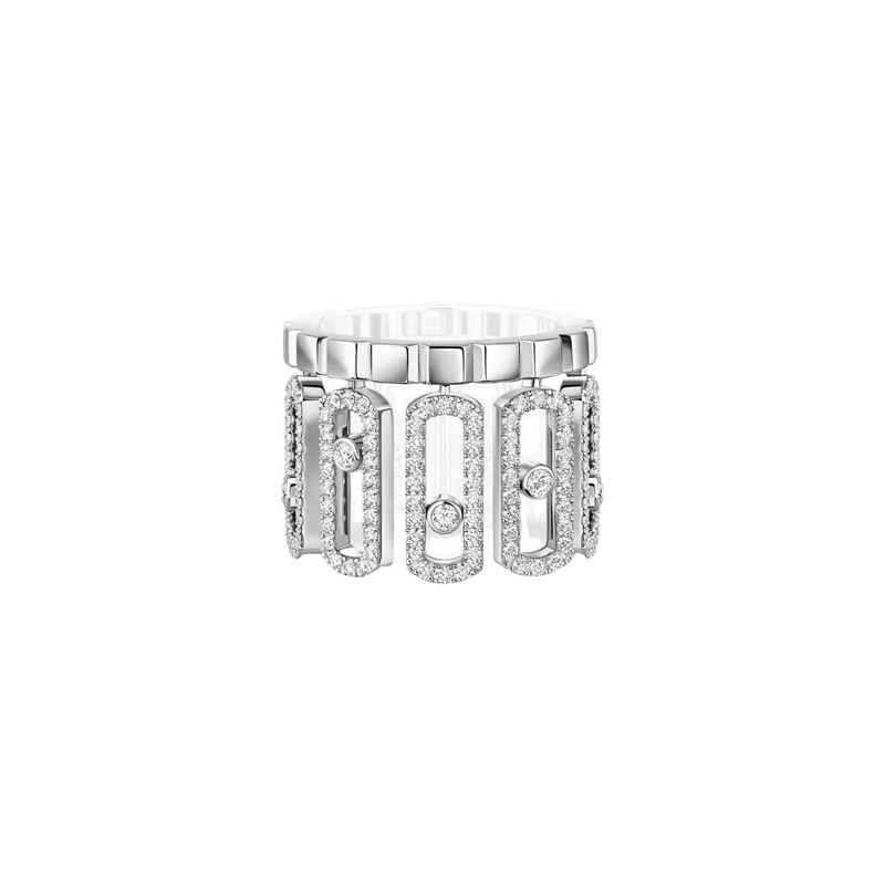 Move 18K White Gold & Diamond Iconica Pavé Ring