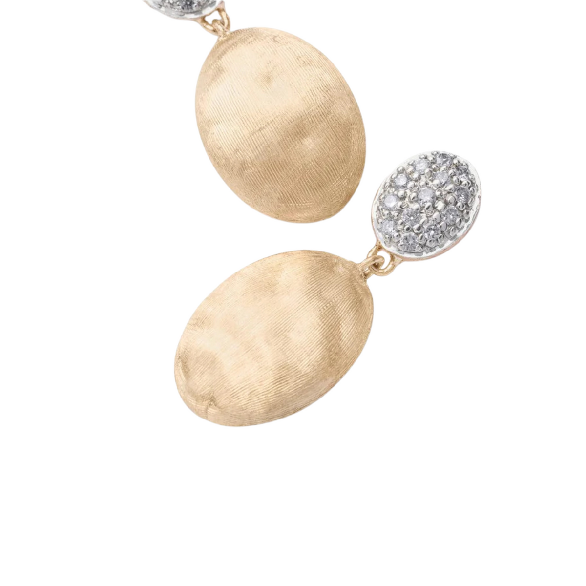 Marco Bicego Jewelry - Siviglia 18K Yellow Gold & Diamond Pave Drop Earrings | Manfredi Jewels