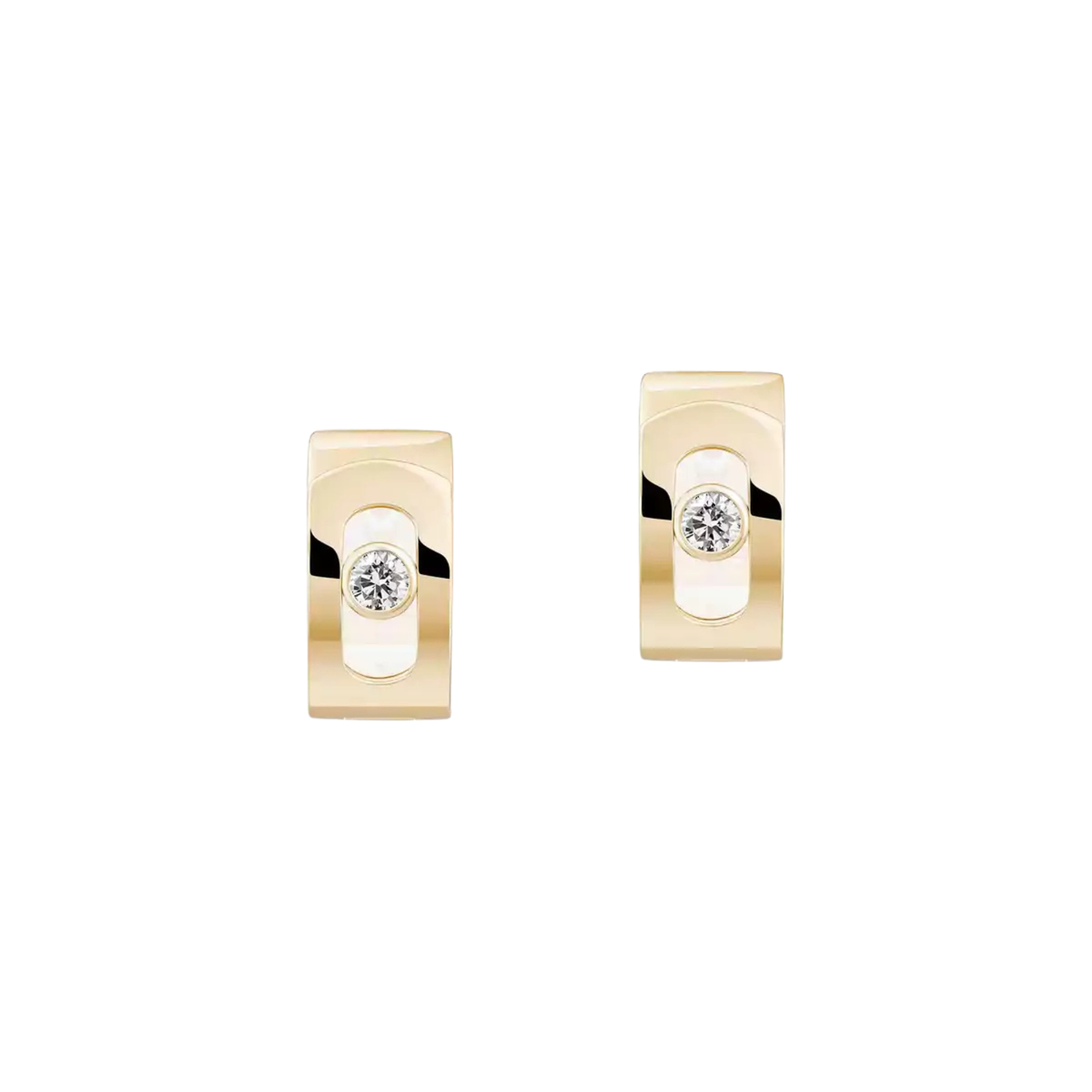18K Yellow Gold Move Noa Huggie Hoops