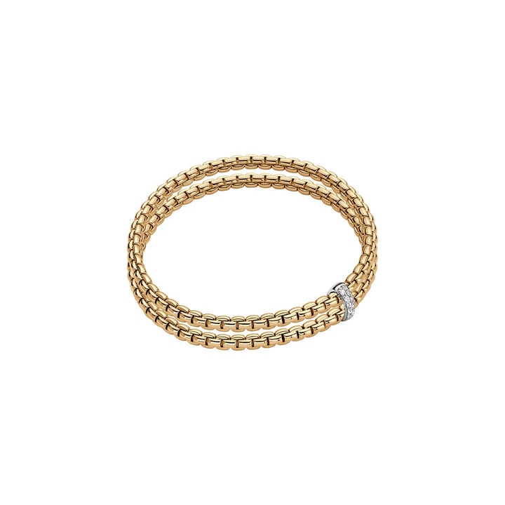 Fope Jewelry - Eka 18K Yellow Gold & Diamond Double Bracelet | Manfredi Jewels