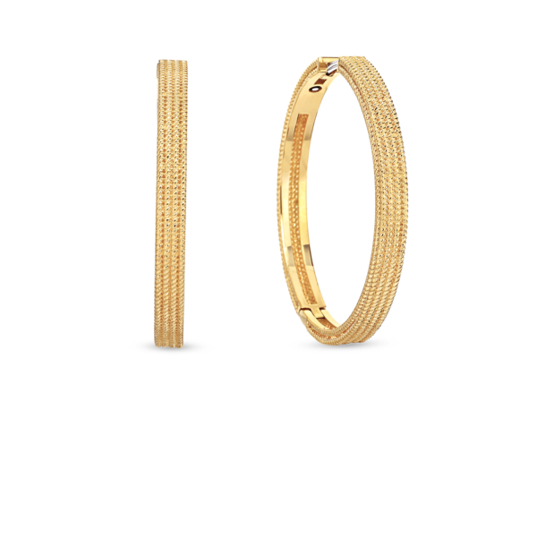 Roberto Coin Jewelry - Symphony 18K Yellow Gold Barocco Hoop Earrings | Manfredi Jewels