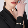 Bon Ton Joli 18K Rose Gold Lunaire Mother of Pearl Diamond Flower Bracelet