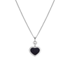 Happy Hearts Ethical White Gold Diamond Aventurine Pendant Necklace