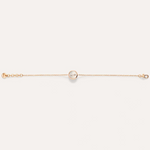 Pom Pom Dot 18K Rose Gold Diamond Pavé & Mother of Pearl Two-Sided Button Bracelet