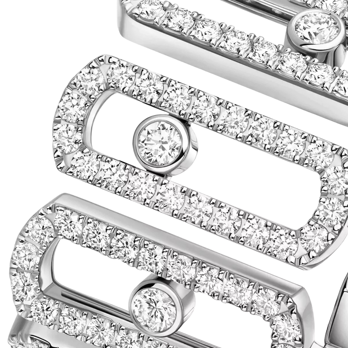 Messika Jewelry - Move 18K White Gold & Diamond Iconica Pavé Ring | Manfredi Jewels