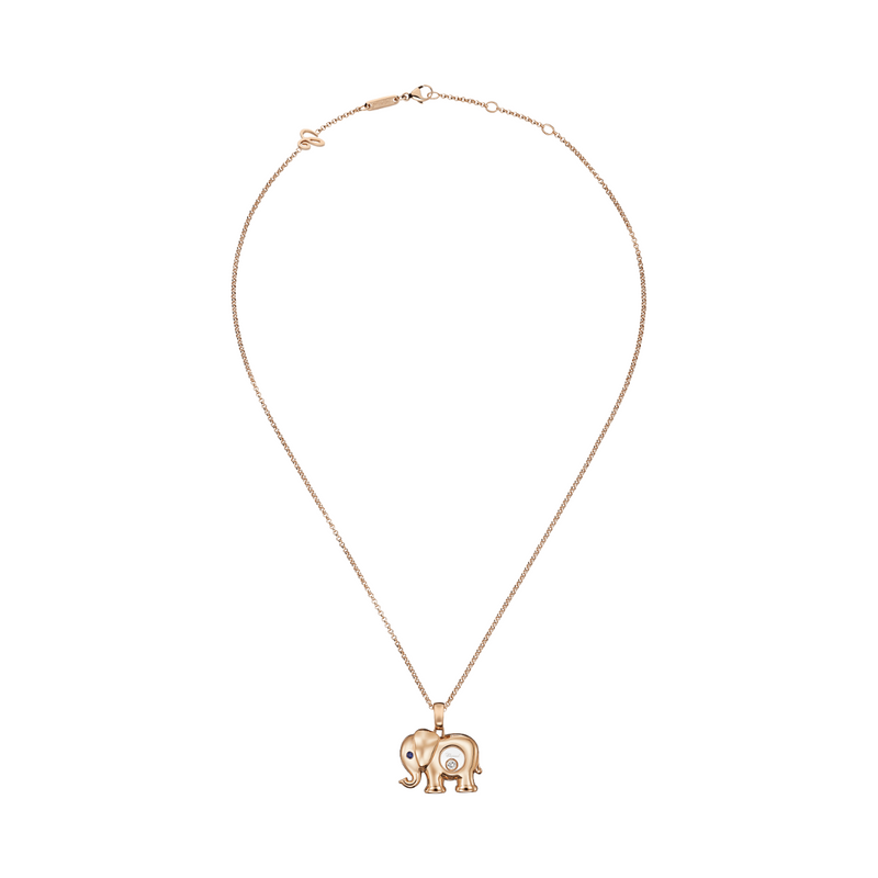 Chopard Jewelry - Happy Diamonds 18K Ethical Rose Gold Elephant Necklace | Manfredi Jewels
