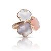 Bouquet Lunaire 18K Rose Gold Grey, White & Pink Moonstone Diamond Ring