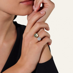 Nudo 18K Rose Gold Double Prasiolite & Diamond Pavé Ring