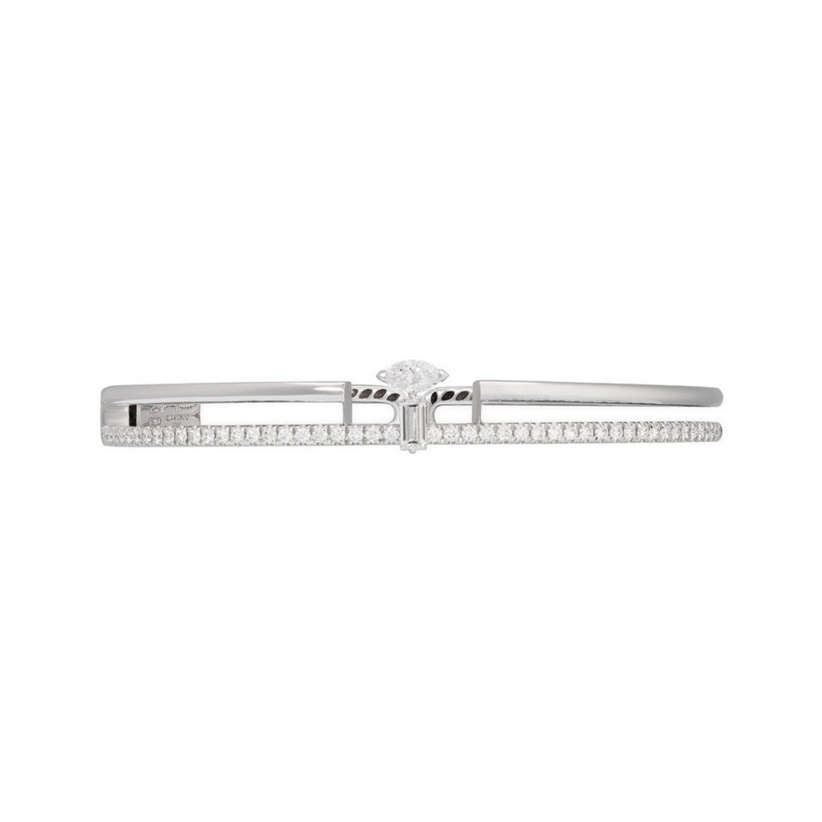Miseno Jewelry - Procida 18K White Gold Pavè Diamond Bangle Bracelet | Manfredi Jewels