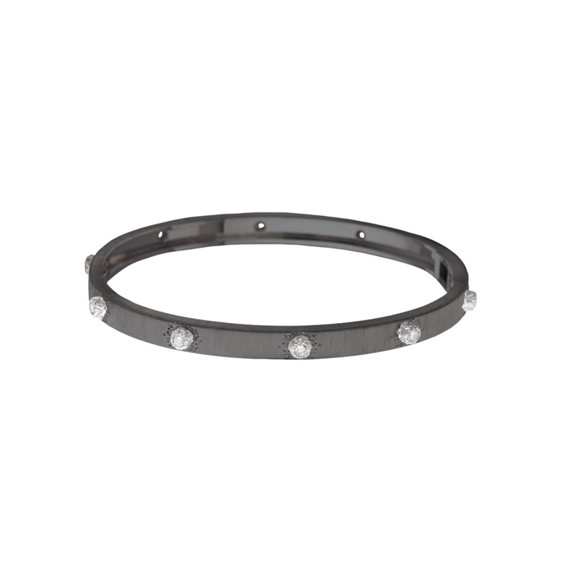 Macri 18K White Gold & Diamond Bangle