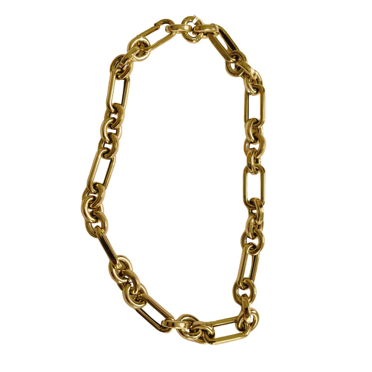 Estate 14K Yellow Gold Open Link Necklace
