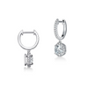 Ellipse 18K White Gold 1.15 ct Diamond Leverback Earrings