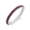 Eternal 14K White Gold 0.73 ct Ruby Eternity Band Ring