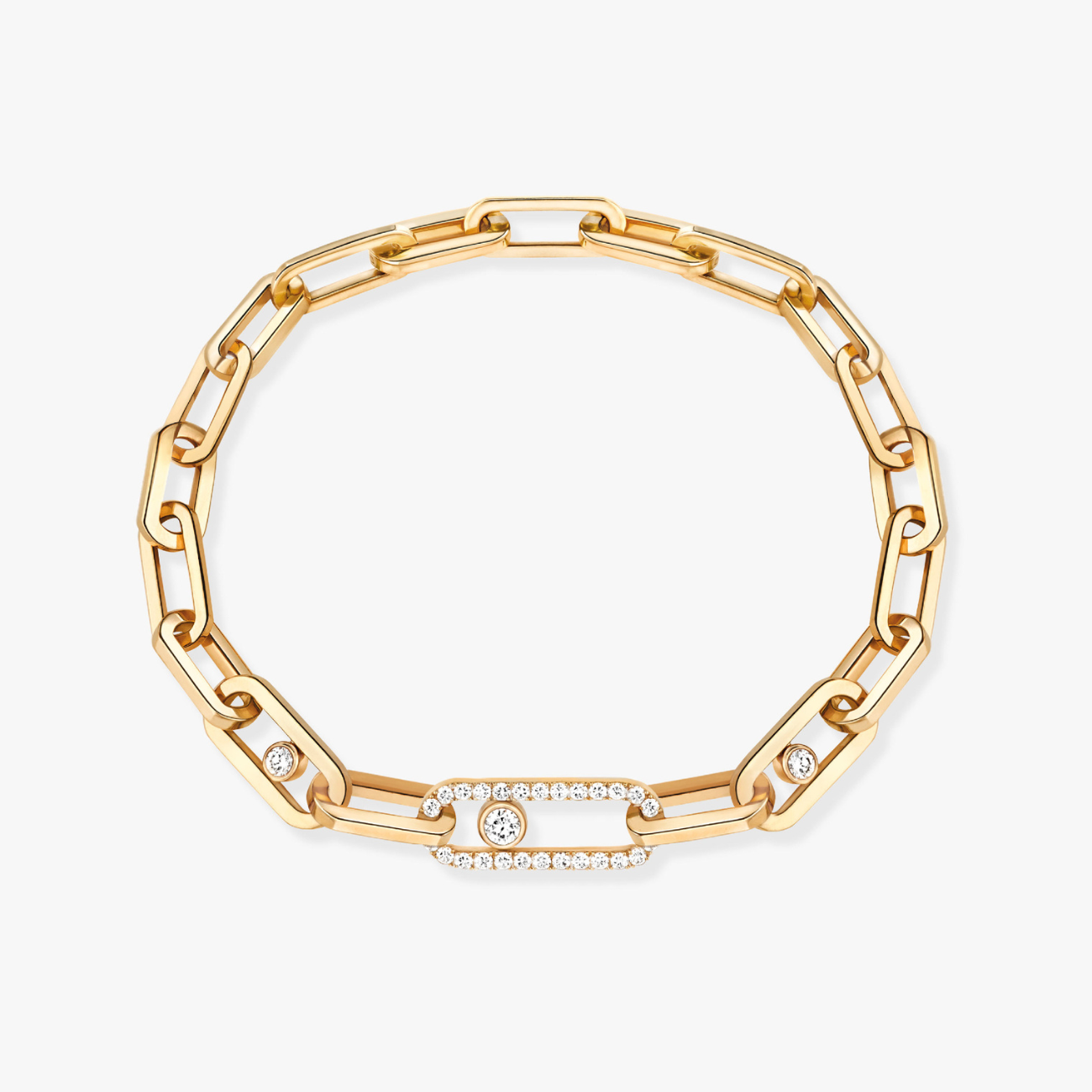 Messika Move Link 18k Yellow Gold Diamond Bracelet Jewelry Manfredi Jewels