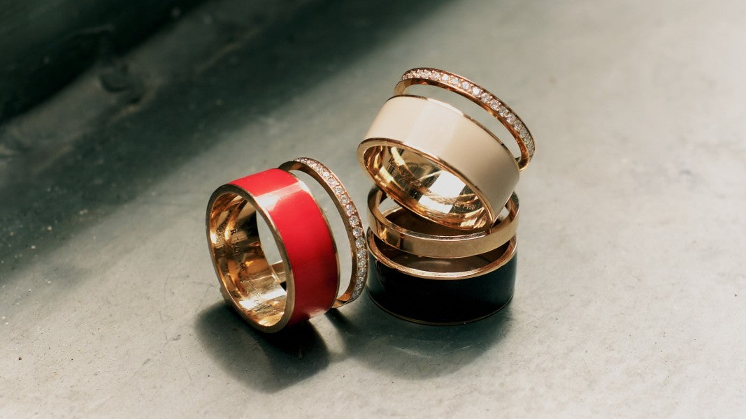 Red enamel rings (and other jewels) for Chinese New Year and beyond
