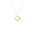 Love In Verona 18K Yellow Gold Circle Of Life Flower Diamond Necklace
