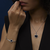 Happy Hearts Ethical White Gold Diamond Aventurine Pendant Necklace