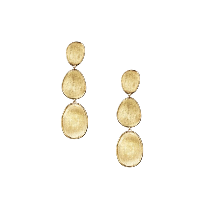 Marco Bicego Jewelry - Lunaria 18K Yellow Gold Small Triple Drop Earrings | Manfredi Jewels