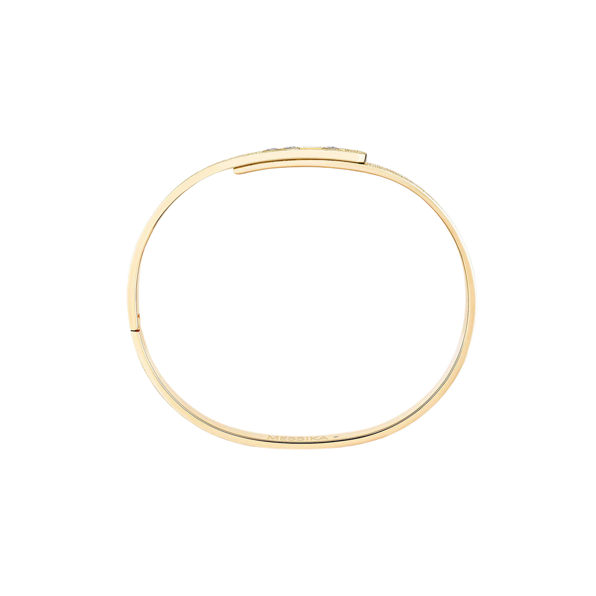 Messika - 18K Yellow Gold & Diamond Move Noa Ciselé Bangle | Manfredi Jewels