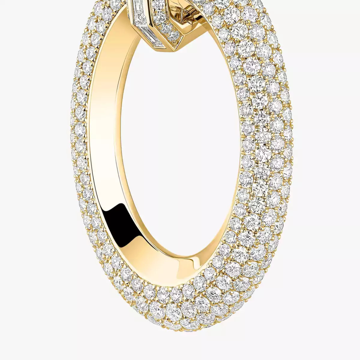 Messika Jewelry - Groove 18K Yellow Gold Diamond Earrings | Manfredi Jewels