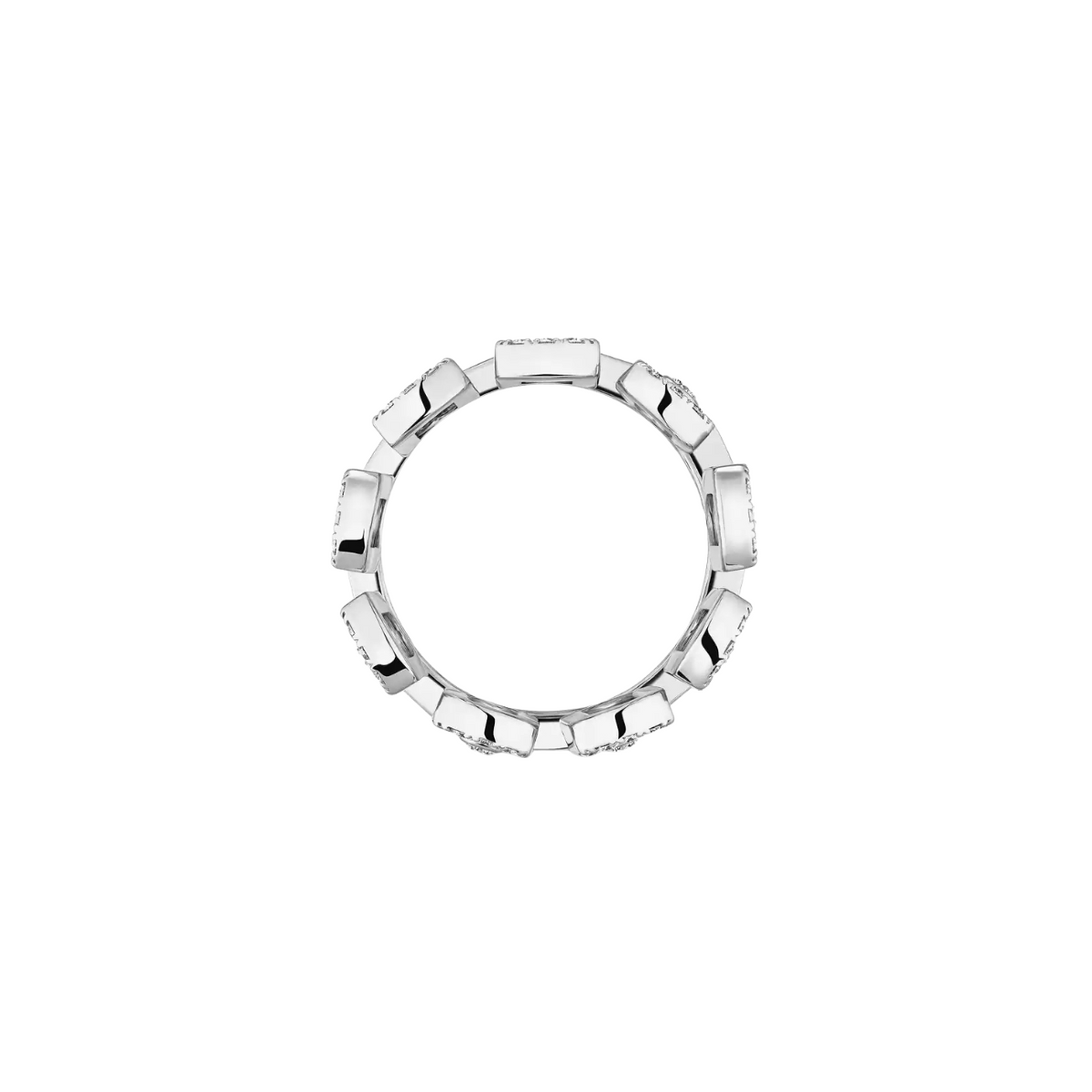 Messika Jewelry - Move 18K White Gold & Diamond Iconica Pavé Ring | Manfredi Jewels
