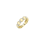 14K Yellow Gold Alternating Diamond Ring