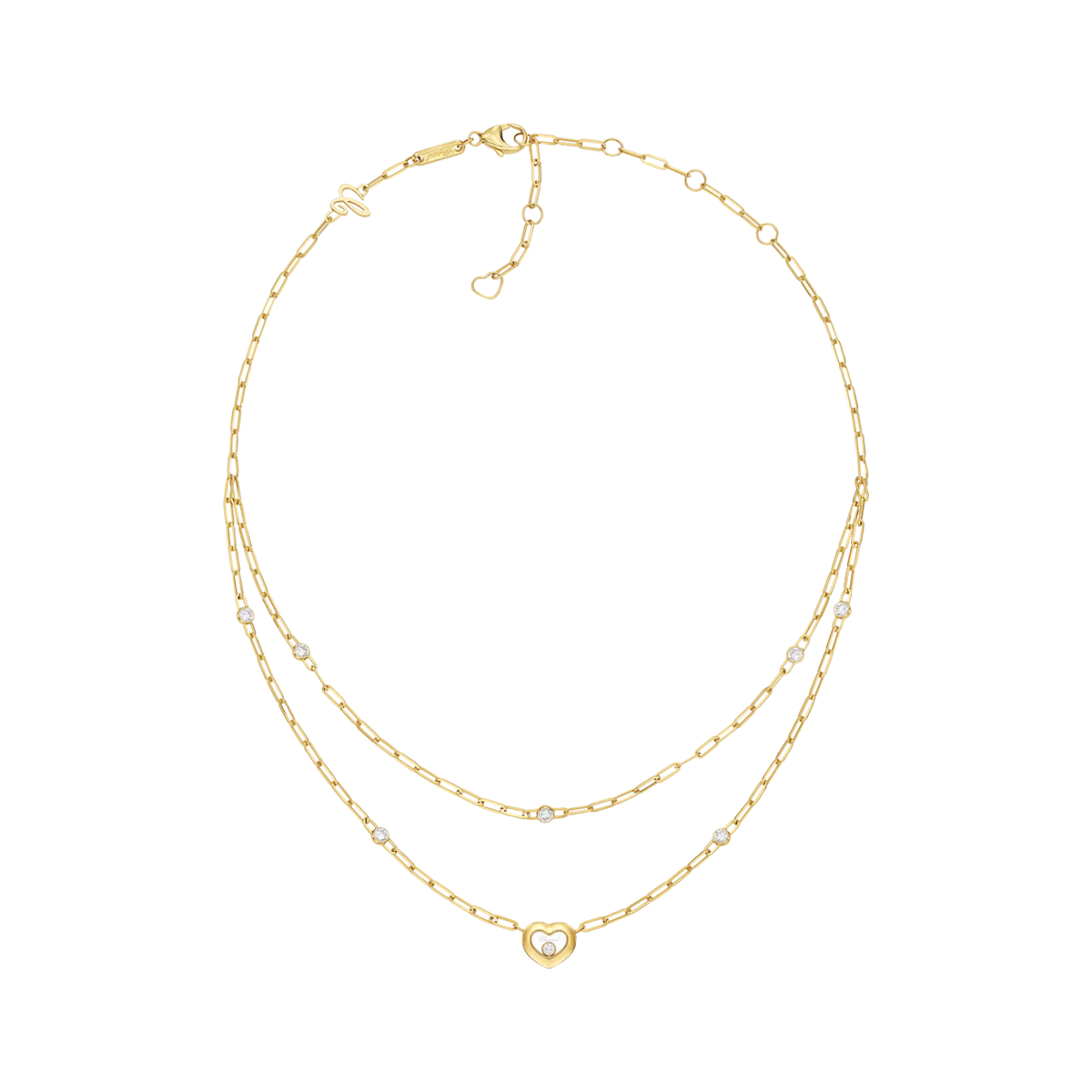 Chopard Jewelry - Happy Diamonds Icons 18kt Ethical Yellow Gold Diamond Necklace | Manfredi Jewels